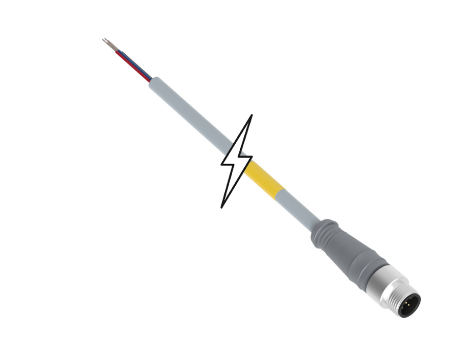 DeviceNet Micro-Change Single-Ended, 5 Poles, Male (Straight) to Pigtail, NMEA 2000 Style Cable, 5.0m (16.40') Length, meets NMEA 2000