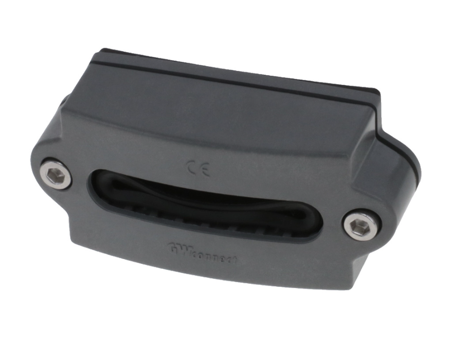 GWconnect Ribbon Cable Gland, Size 16B, Waterproof/Dustproof, Ribbon Cable 3.80-9.00mm x 48.00-56.00mm, Grey RAL 7037