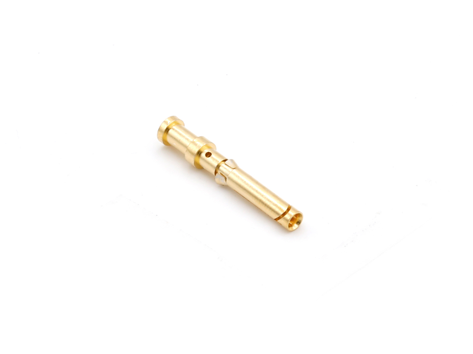 GWconnect Turned Crimp Contact for 10A Inserts and Modules, Female, Gold  (Au) Plated Copper Alloy, 0.14-0.37mm² (26-22 AWG), 100 per Bag
