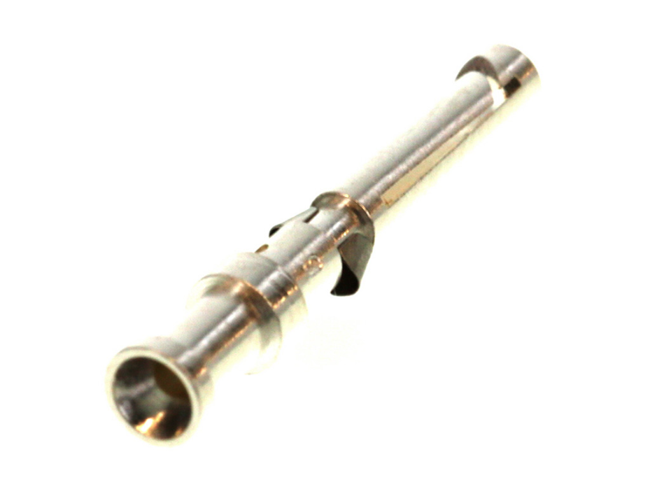 GWconnect Turned Crimp Contact for 10A Inserts and Modules, Female, Silver (Ag) Plated Copper Alloy, 0.75mm² (18 AWG), 100 per Bag