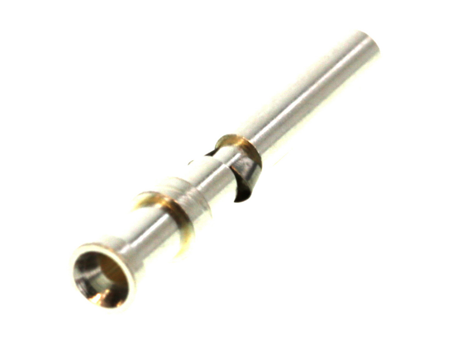 GWconnect Turned Crimp Contact for 10A Inserts and Modules, Female, Silver (Ag) Plated Copper Alloy, 1.00mm² (18 AWG), 100 per Bag