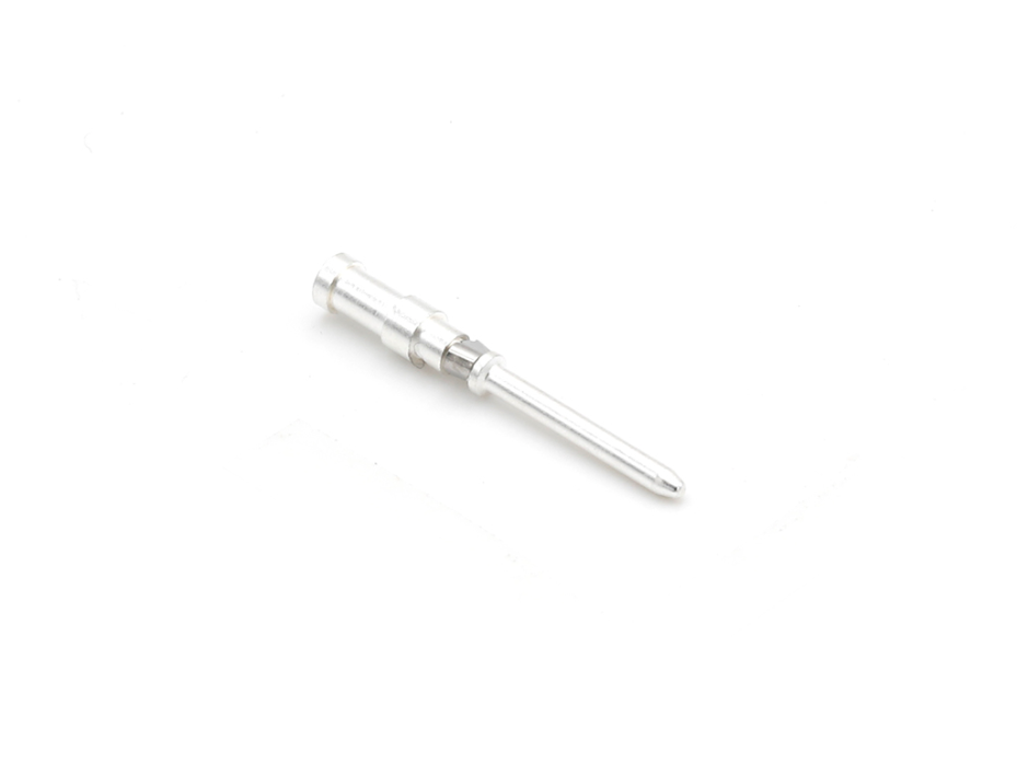 GWconnect Turned Crimp Contact for 10A Inserts and Modules, Male, Silver  (Ag) Plated Copper Alloy, 0.14-0.37mm² (26-22 AWG), 100 per Bag
