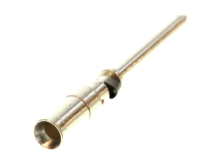 GWconnect Turned Crimp Contact for 10A Inserts and Modules, Male, Silver  (Ag) Plated Copper Alloy, 1.50mm² (16 AWG), 100 per Bag