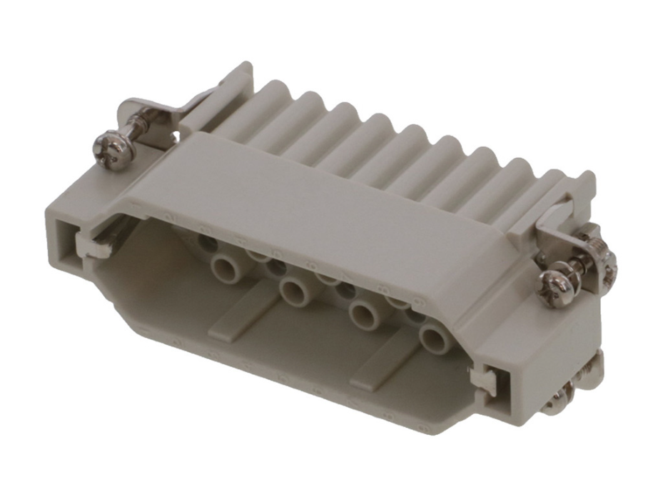GWconnect Crimp Contact Insert, Male, 25-Pole, 10A, for Turned or Stamped Crimp Contacts, Size 16A «66x16»