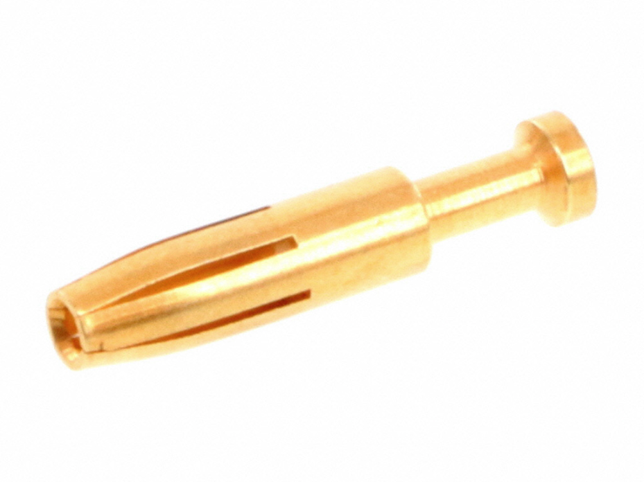 GWconnect Turned Crimp Contact for 16A Inserts and Modules, Female, Gold  (Au) Plated Copper Alloy, 0.14-0.37mm² (26-22 AWG), 100 per Bag