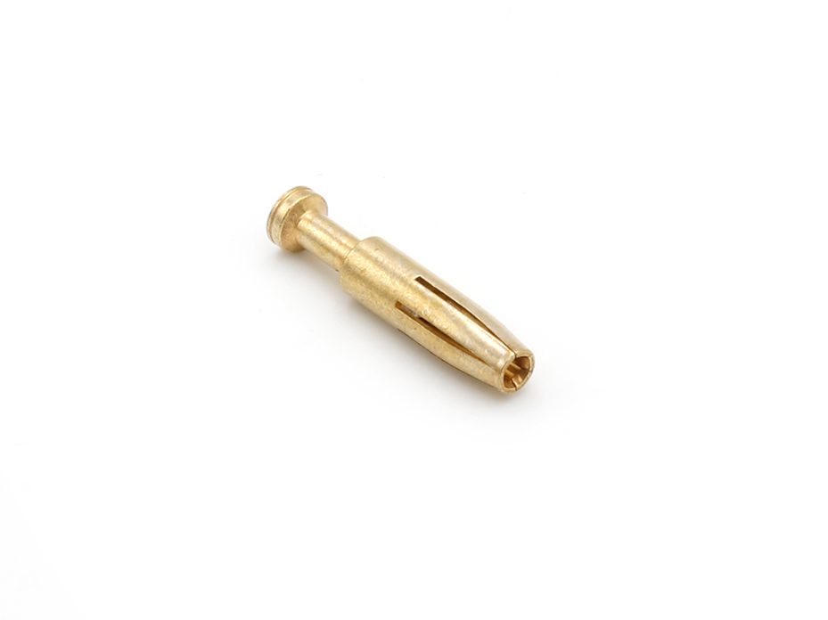 GWconnect Turned Crimp Contact for 16A Inserts and Modules, Female, Gold  (Au) Plated Copper Alloy, 4.00mm² (12 AWG), 100 per Bag