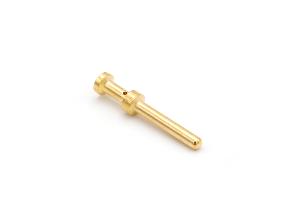 GWconnect Turned Crimp Contact for 16A Inserts and Modules, Male, Gold (Au) Plated Copper Alloy, 0.50mm² (20 AWG), 100 per Bag