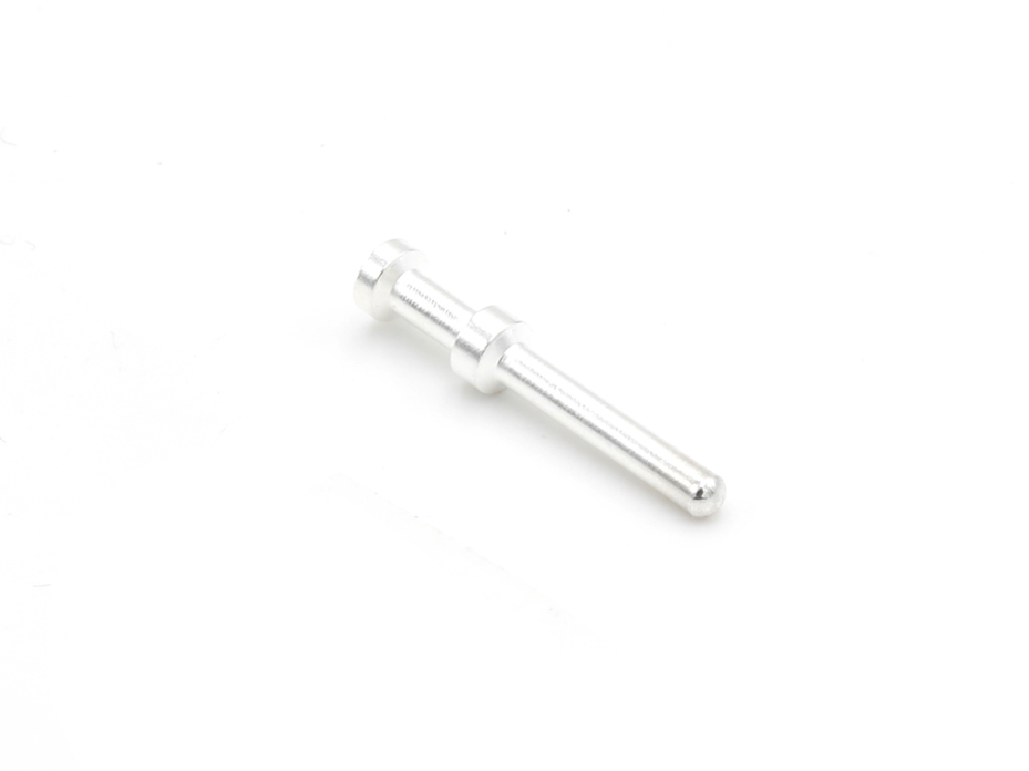 GWconnect Turned Crimp Contact for 16A Inserts and Modules, Male, Silver  (Ag) Plated Copper Alloy, 1.00mm² (18 AWG), 100 per Bag