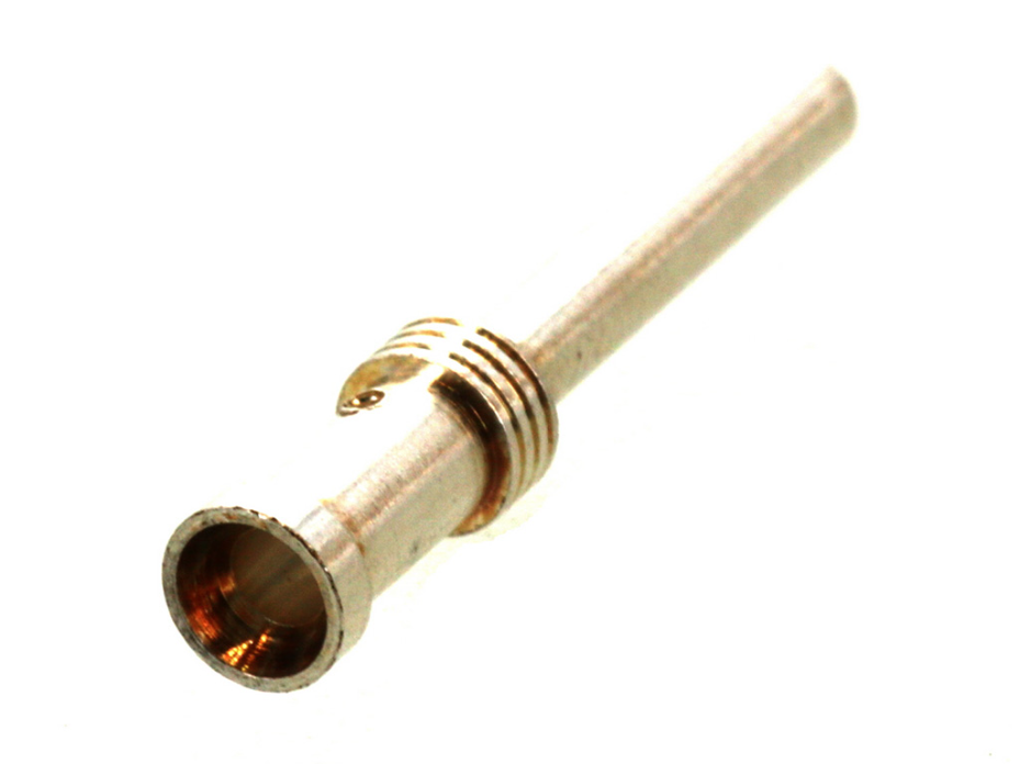 GWconnect Turned Crimp Contact for 16A Inserts and Modules, Male, Silver  (Ag) Plated Copper Alloy, 2.50mm² (14 AWG), 100 per Bag