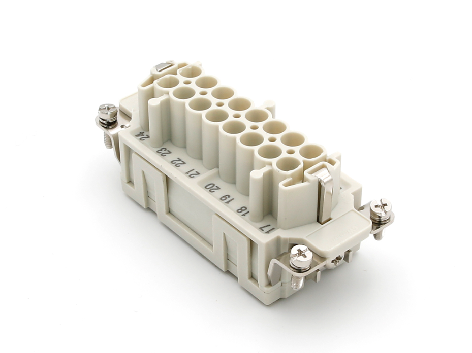 GWconnect Spring Terminal Insert, Female, 16-Pole, 16A, Numbered 17-32, Silver (Ag) Plated Contacts, Size 16B «77x27»
