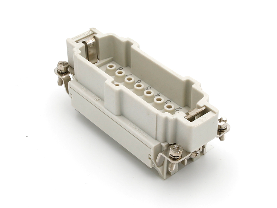 GWconnect Crimp Contact Insert, Male, 16-Pole, 16A, Numbered 1-16, for Crimp Contacts, Size 16B «77x27»