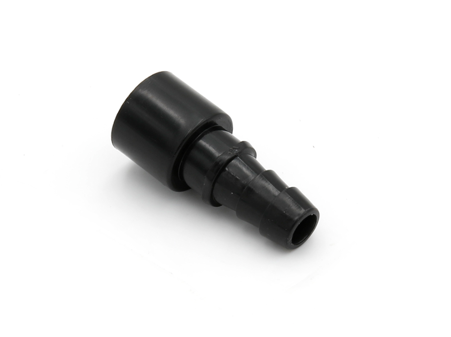 GWconnect Pneumatic Contact, Female with Shutoff valve, for 6.00mm I.D. Tubes, Black