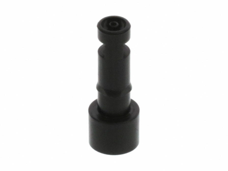 GWconnect Pneumatic Contact, Female, with Shutoff valve, for 1.60mm I.D.  Tubes, Black