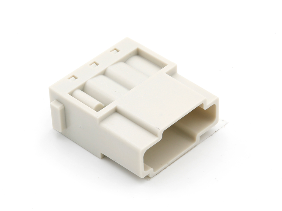 GWconnect Crimp Contact Insert, Male, 6-Pole, 10A, for Turned Crimp Contacts, Size «34.2x14.6»