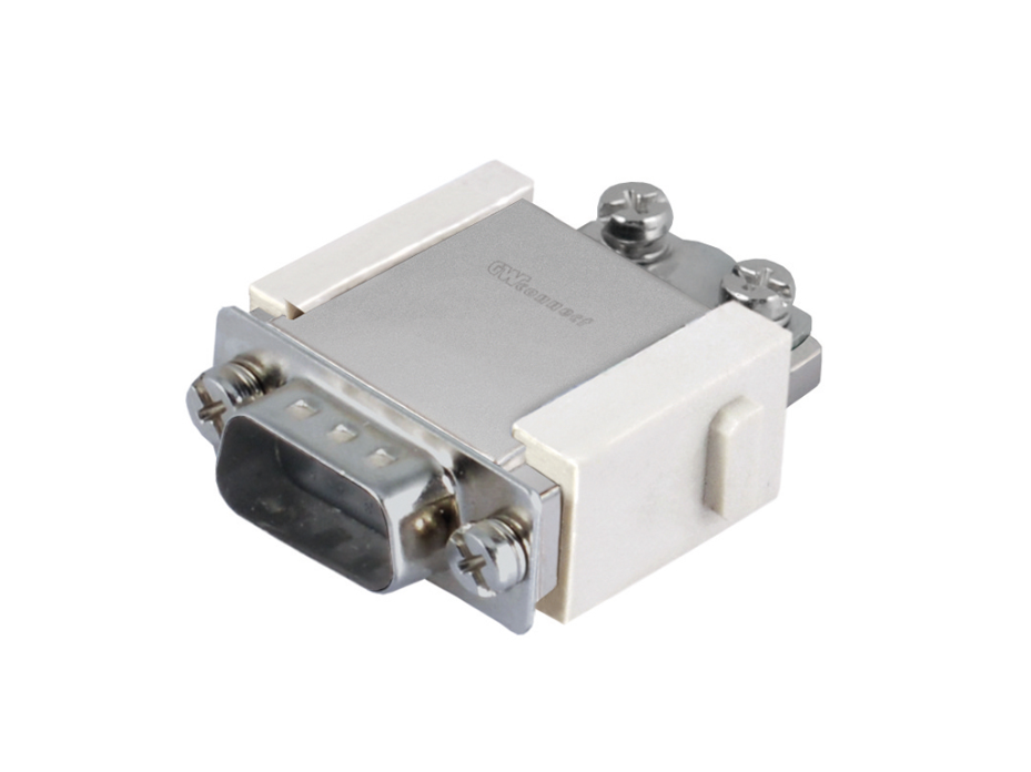GWconnect D-Sub Insert, Female, 9-Pole, 5A, for Turned Crimp Contacts, Size «34.2x14.5»