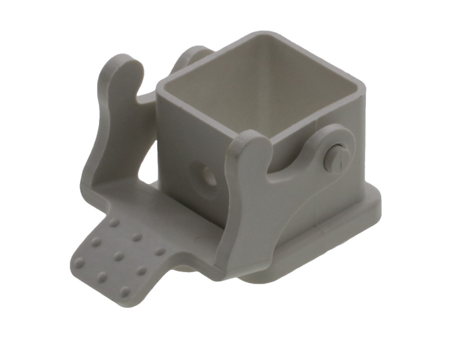 GWconnect STD - Standard, Single Lever Bulkhead Mount Housing, Polyamide, with 1 Lever, Vertical, with Gasket, Size 3A «21x21», Grey White