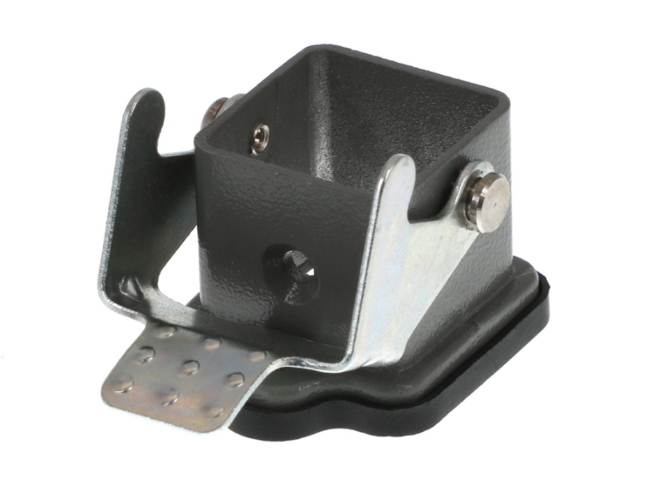 GWconnect STD - Standard, Single Lever Bulkhead Mount Housing, Die-cast Aluminum, with 1 Lever, Vertical, with Gasket, Size 3A «21x21», Grey
