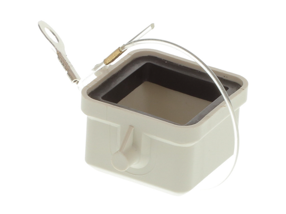 GWconnect STD - Standard, Cover for Female Inserts, Polyamide, with 2 Pegs, with Gasket, Size 3A «21x21», Grey