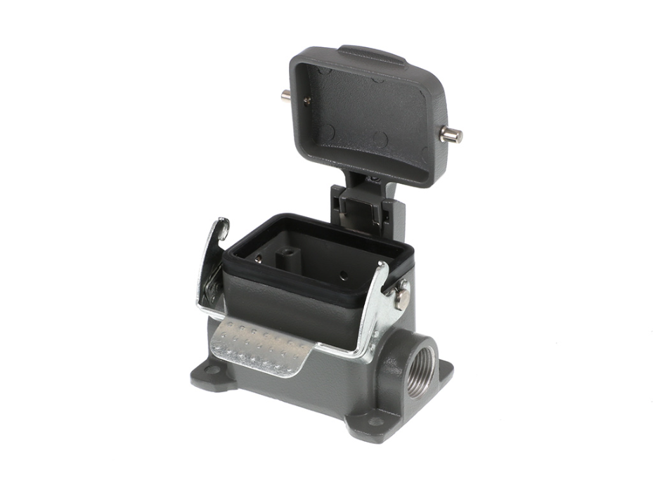 GWconnect STD - Standard, Single Lever Surface Mount Housing, Die-cast Aluminum, with 1 Lever, with Cover, with Gasket, Size 6B «44x27», M20 Thread, Grey