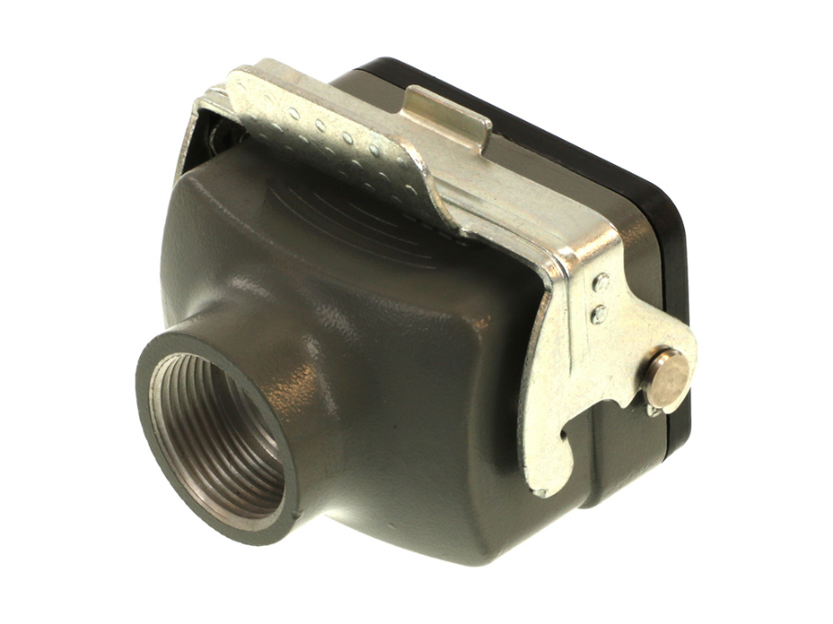 GWconnect STD - Standard, Single Lever Coupler, Die-cast Aluminum, with 1 Lever, Top Entry, with Gasket, Size 6B «44x27», Extended M25 Thread, Grey