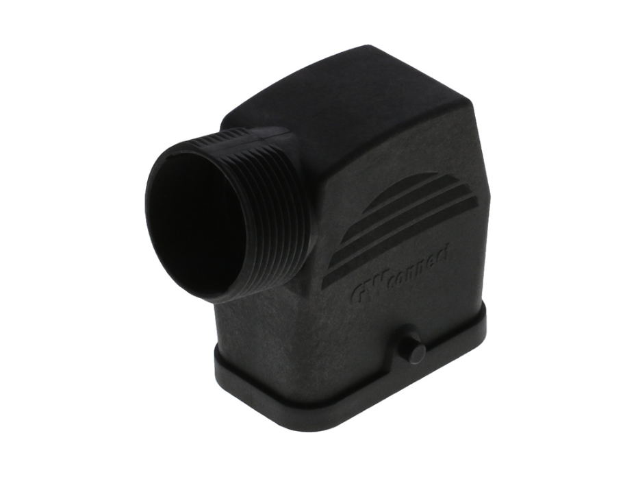 GWconnect STD - Standard, Single Lever Hood, Polyamide, with 2 Pegs, Side Entry, without Cable Gland, Size «32x13», Pg21 Thread, Black