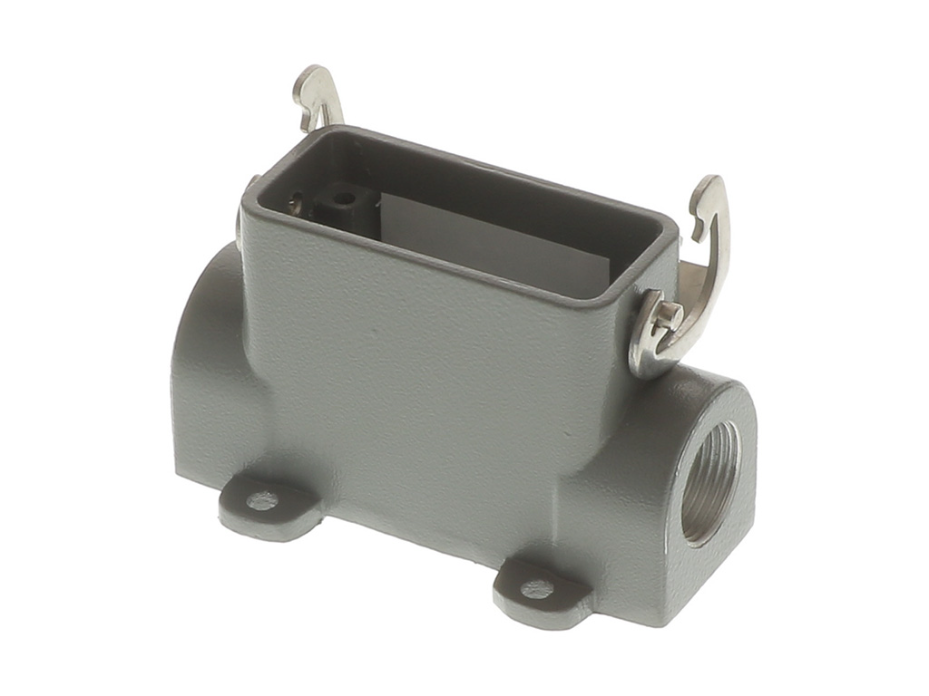 GWconnect STD - Standard, Single Lever Surface Mount Housing, Die-cast Aluminum, with 1 Lever, Size 10A «49x16», M20x2 Thread, Grey