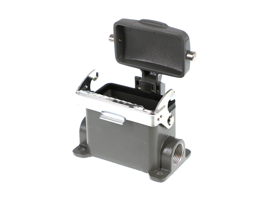GWconnect STD - Standard, Single Lever Surface Mount Housing, Die-cast Aluminum, with 1 Lever, with Cover, with Gasket, Size 10B «57x27», M20 Thread, Grey