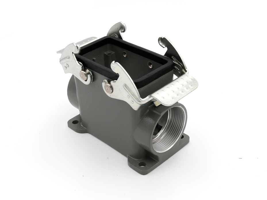 GWconnect STD - Standard, Double Lever Surface Mount Housing, Die-cast Aluminum, with 2 Levers, with Gasket, Size 10B <<57x27>>, M25x2 Thread, High Construction, Grey
