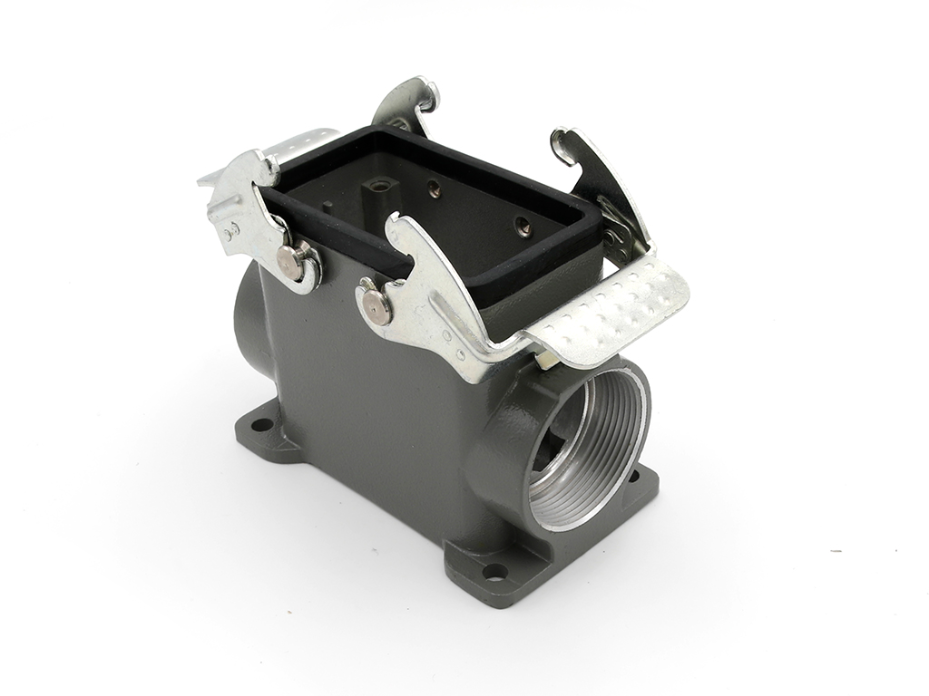 GWconnect STD - Standard, Double Lever Surface Mount Housing, Die-cast Aluminum, with 2 Levers, with Gasket, Size 10B «57x27», M32x2 Thread, High Construction, Grey