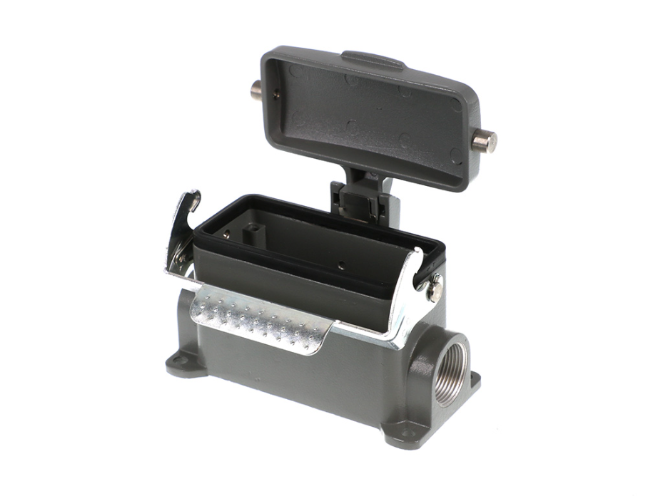 GWconnect STD - Standard, Single Lever Surface Mount Housing, Die-cast Aluminum, with 1 Lever, with Cover, with Gasket, Size 16B «77x27», M25 Thread, Grey