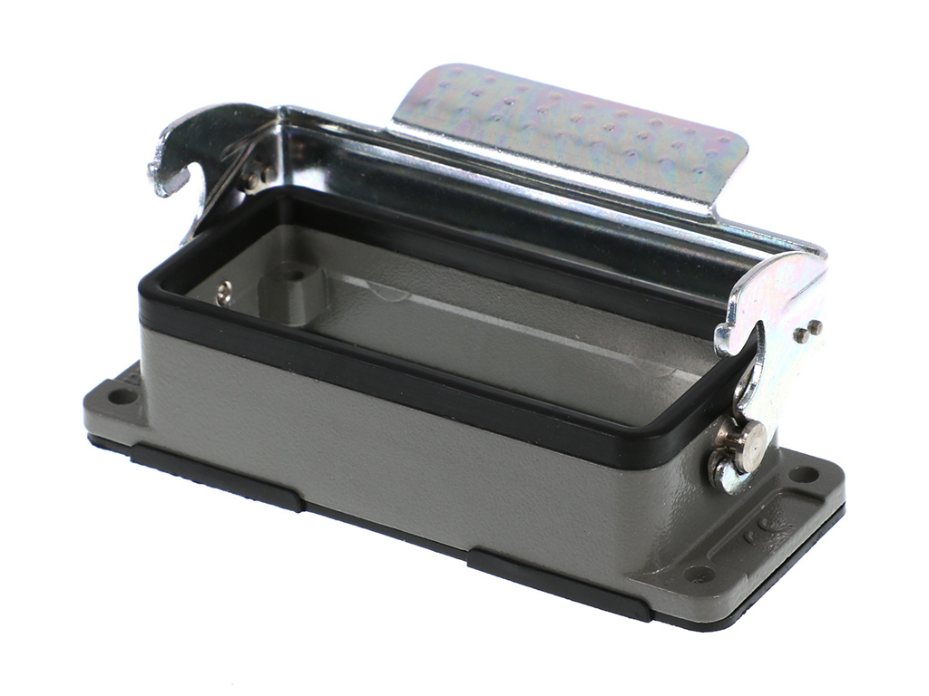 GWconnect STD - Standard, Single Lever Bulkhead Mount Housing, Die-cast Aluminum, with 1 Lever, with Gasket, Size 16B «77x27», Grey