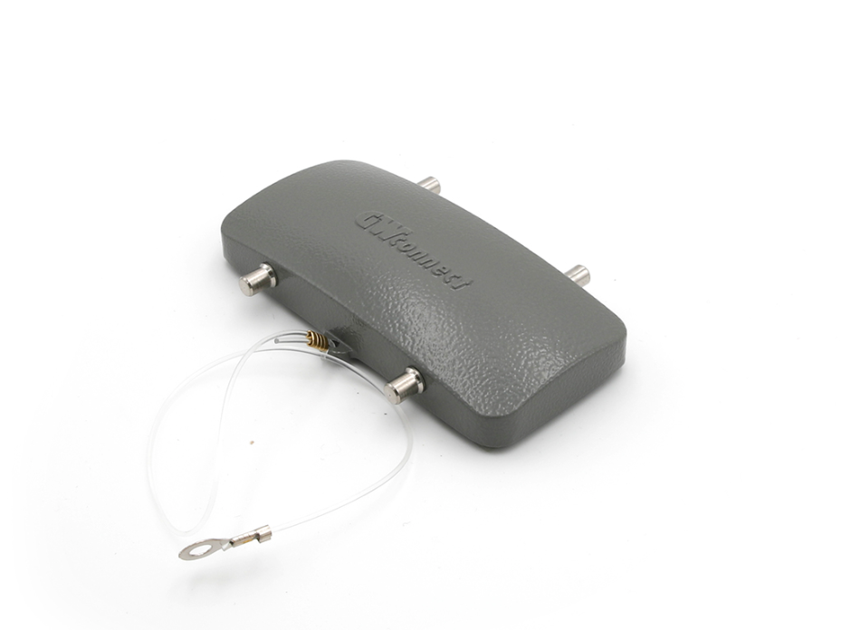 GWconnect STD - Standard, Cover, Die-cast Aluminum, with 4 Pegs, without Gasket, Size 16B «77x27», Grey