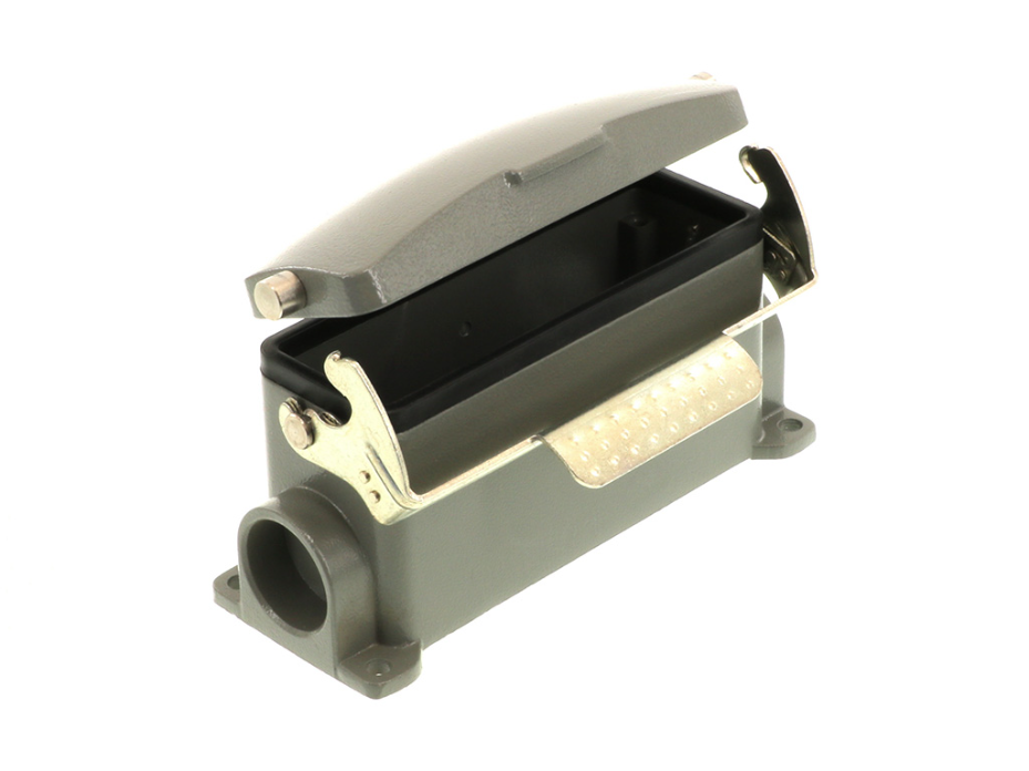 GWconnect STD - Standard, Single Lever Surface Mount Housing, Die-cast Aluminum, with 1 Lever, with Cover, with Gasket, Size 24B «104x27», Pg21  Thread, Grey
