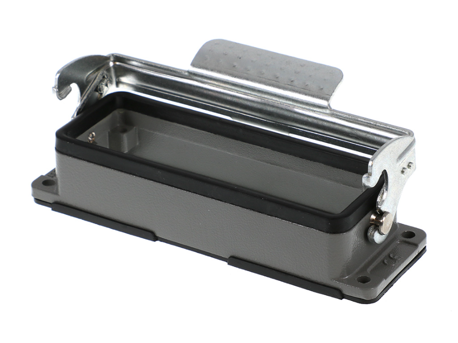 GWconnect STD - Standard, Single Lever Bulkhead Mount Housing, Die-cast Aluminum, with 1 Lever, with Gasket, Size 24B «104x27», Grey