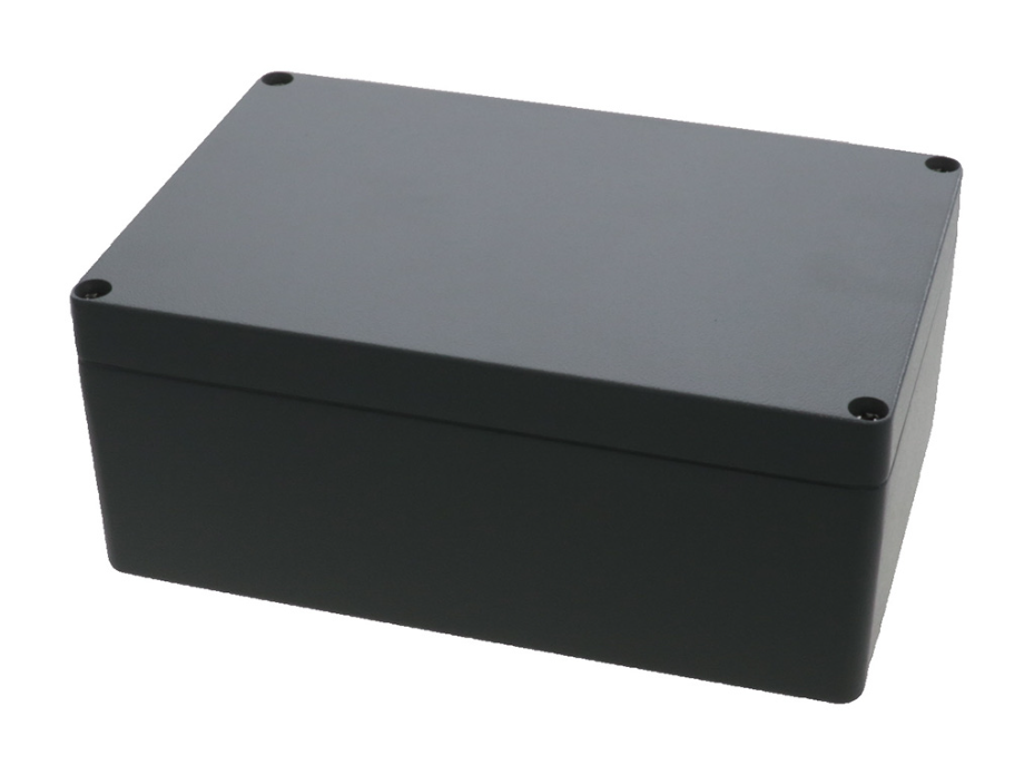 GWconnect Enclosure, Die-cast Aluminum, S-8100 Series, without External Mounting Flanges, 240 x 160 x 100mm Outside Dimensions, Grey RAL 7001