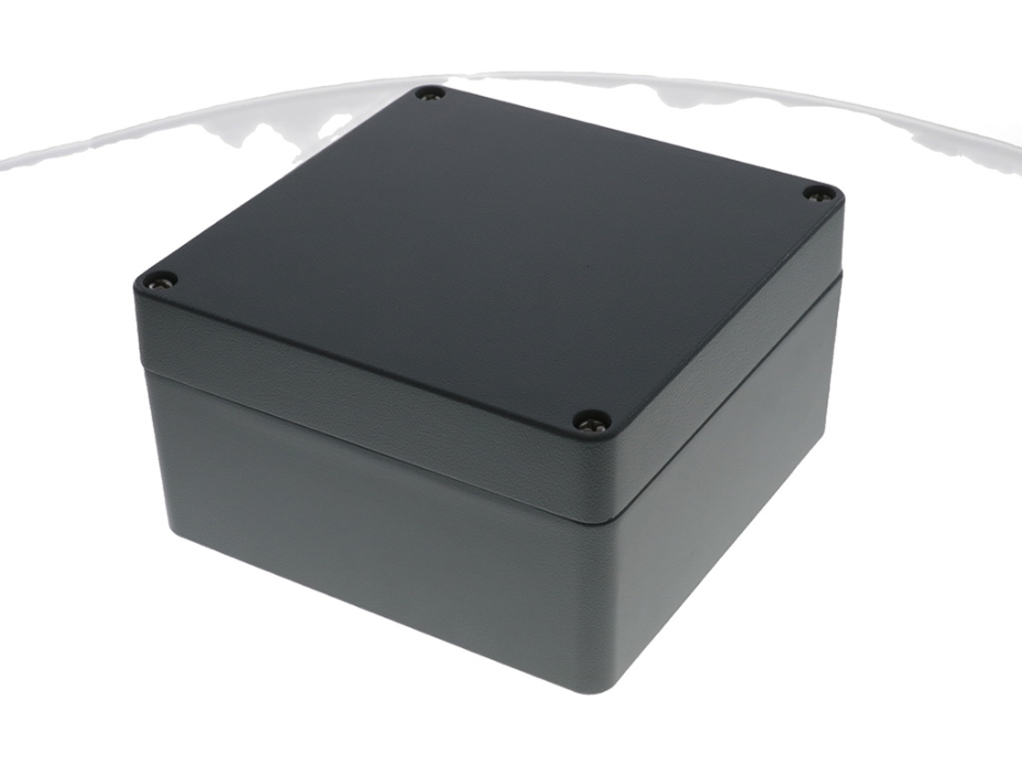 GWconnect STD - Standard Enclosure , Die-cast Aluminum, S-8100 Series, without External Mounting Flanges, 180 x 180 x 101mm Outside Dimensions,  Grey RAL 7001