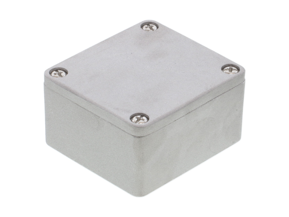 GWconnect Enclosure, Die-cast Aluminum, S-8100 Series, without External Mounting Flanges, 58 x 64 x 36mm Outside Dimensions, Sandblasted