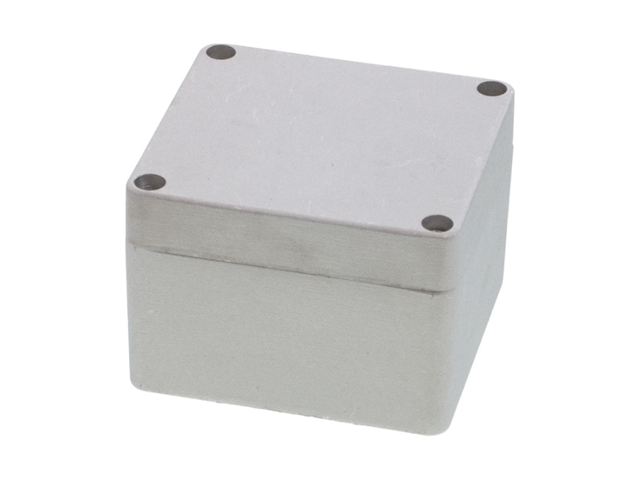 GWconnect Enclosure, Die-cast Aluminum, S-8100 Series, without External Mounting Flanges, 75 x 80 x 57mm Outside Dimensions, Sandblasted