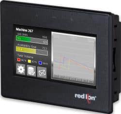 IHM grand écran 4,3" avec 3 ports série, 1 port Ethernet, 1 port hôte USB, périphérique USB, serveur Web et enregistrement de données