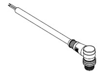 Micro-Change (M12) Single-Ended Cordset, 4 Poles, Male (90°) to Pigtail, 0.34mm² PUR/PVC Cable 5.0m (16.40') Length