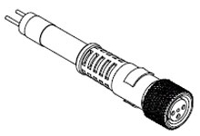 Nano-Change (M8) Double-Ended Cordset, 5 Poles, Female (Straight) to Male (Straight), 24 AWG, PUR/PVC Cable, 1.0m (3.28') Length, PUR Cable Preferred Version in Europe