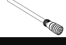 Micro-Change (M12) Single-Ended Cordset, 5 Poles, Female (Straight) to Pigtail, 0.34mm² PUR/PVC Cable, 5.0m (16.40') Length