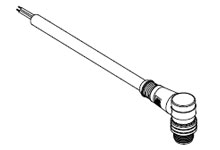 Micro-Change (M12) Single-Ended Cordset, 5 Poles, Male (90°) to Pigtail, 0.34mm² PUR/PVC Cable 5.0m (16.40') Length