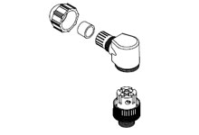 Micro-Change (M12) Single Keyway with PG9 Cable Fitting, 90° Angle Male, 5 Poles, Cable Diameter 4.10-8.10mm