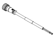 Ultra-Lock (M12) Single-Ended Cordset, 8 Poles, Female (Straight) to Pigtail, 24 AWG, PUR Cable, 2.0m (6.56') Length