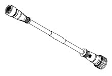 Micro-Change (M12) to Ultra-Lock (M12) Double-Ended Cordset, 4 Poles, Male (Straight) to Female (Straight), 22 AWG, PUR Cable, 3.0m (9.84') Length
