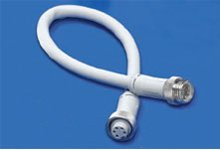 Micro-Change (M12) Ultra-Lock (M12) Double-Ended Cordset, 12 Poles, Female (Straight) to Male (Straight), PUR Cable Shielded, Yellow Overmold, 1.0m (3.28') Length
