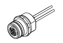 Ultra-Lock (M12) Receptacle, 4 Poles, M16x1.5 Mounting Threads, Female (Straight) to 0.34mm² PVC Leads, 0.30m (11.81") Length