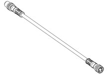 Nano-Change (M8) Double-Ended Cordset, 4 Poles, A-Coded, Male (Straight) to Female (Straight), 24 AWG, PVC Cable, 3.0m (9.84') Length