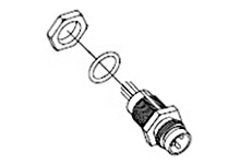 Nano-Change (M8) Receptacle, 5 Poles, B-Coded, M8 x 1.0 Mounting Threads, Male (Straight) with Back Mounting Pins